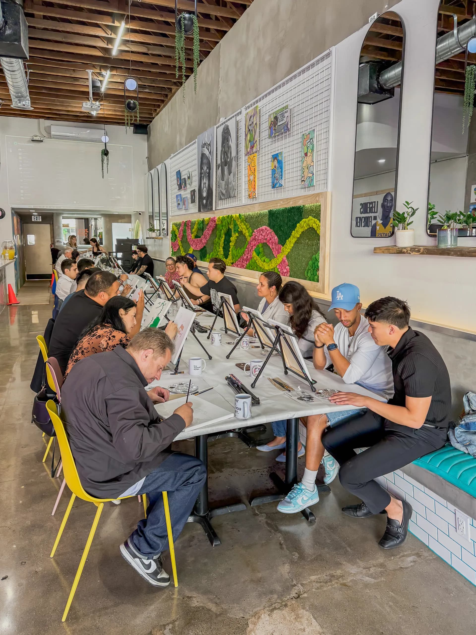 MCU leaders doing a creative workshop activity together