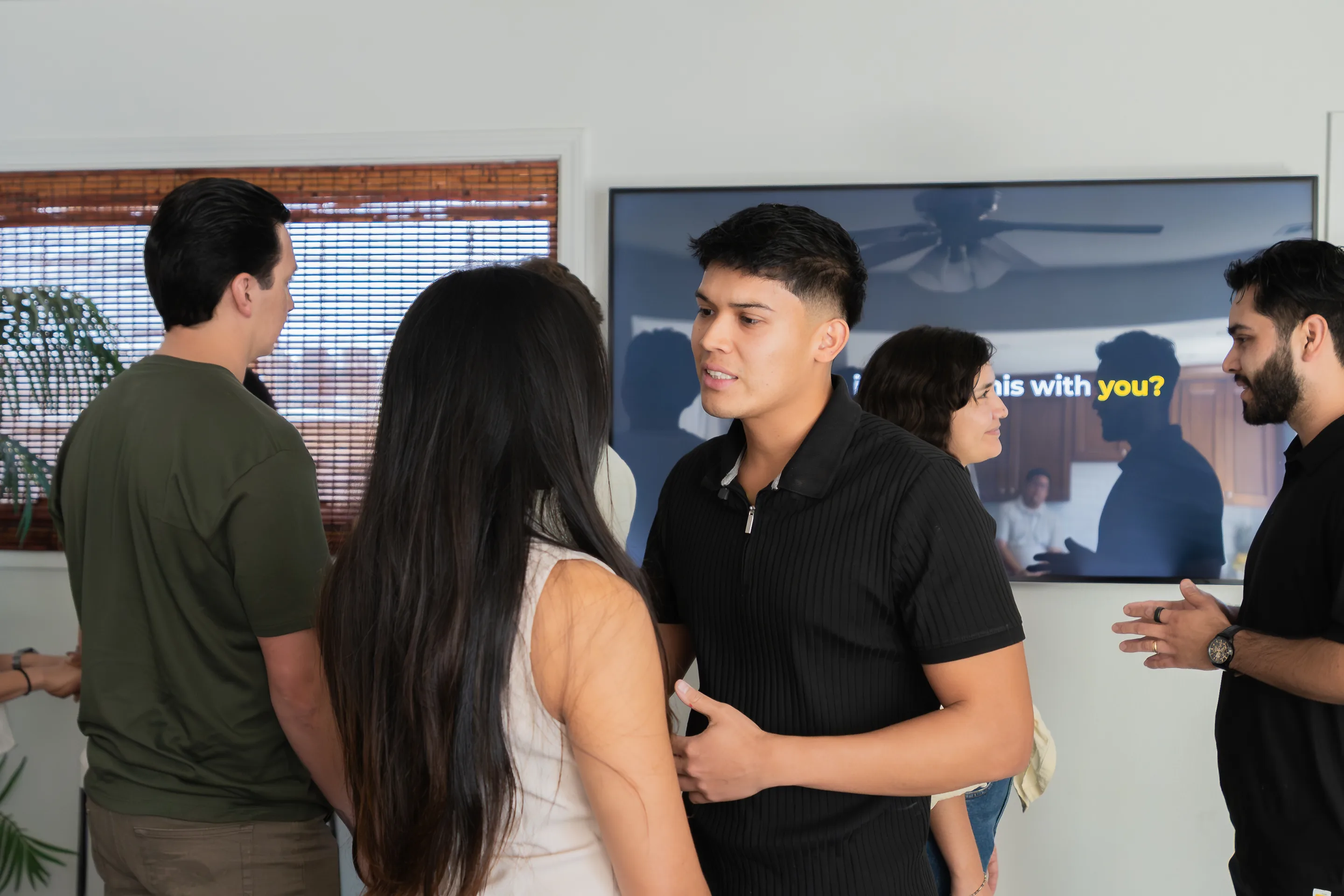 Eliam coaching a small group